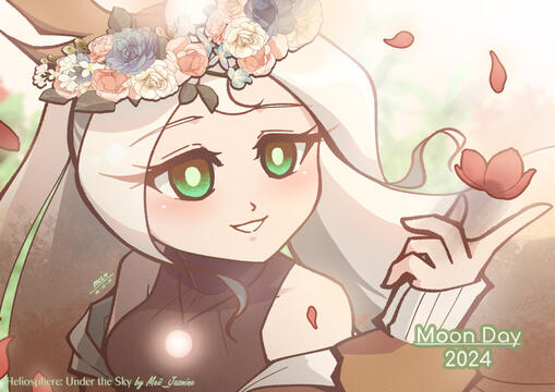 Luna. International Moon Day (2024. 20 July. Birthday Art)