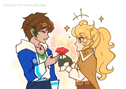 Earth giving Titan a rose. 2024